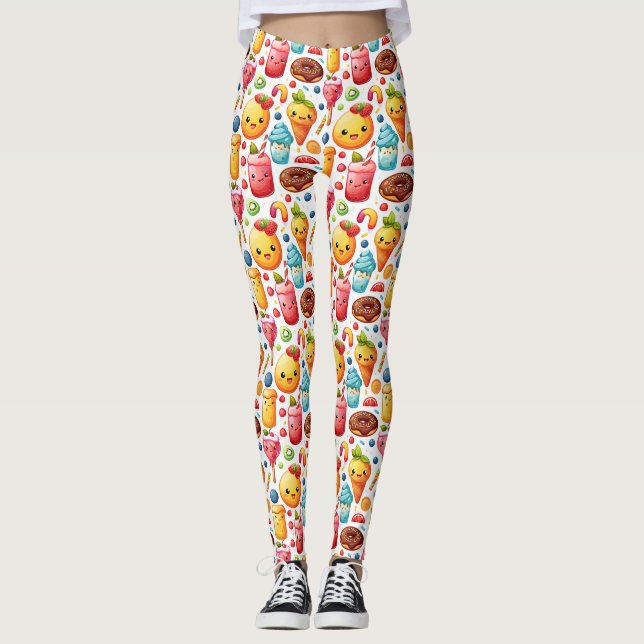 Leggings Douceurs gaies et amusantes (Devant)