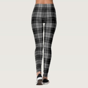 Leggings Douglas tartan noir gris plaid
