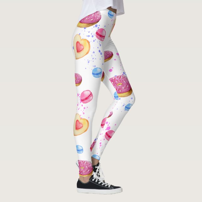 Leggings Doux beignets avec motif vitré coloré (Droite)