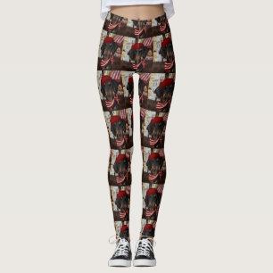 Leggings Doxie noire et bronze