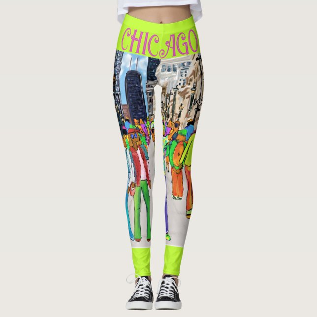Leggings Doxie Town Chicago  (Devant)