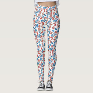 Leggings Dr. Seuss   Chose Une Chose Deux Motif Drapeau Amé