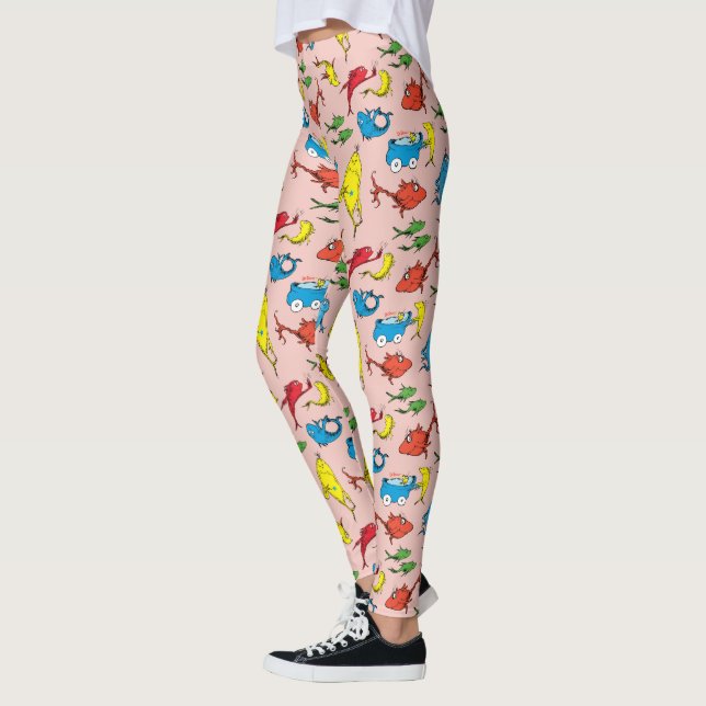 Leggings Dr Seuss | Un poisson deux Motifs de poisson (Gauche)