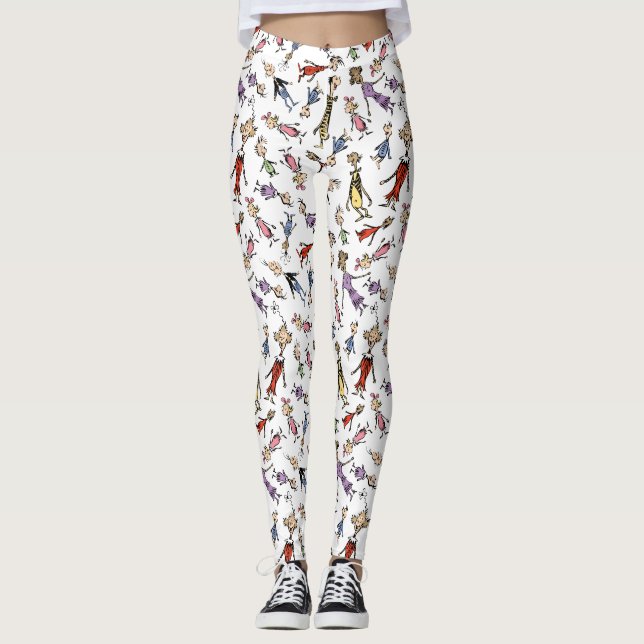 Leggings Dr. Seuss Whoville Characters Festive Pattern (Devant)