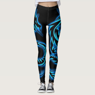 LEGGINGS DRAGON BLEU