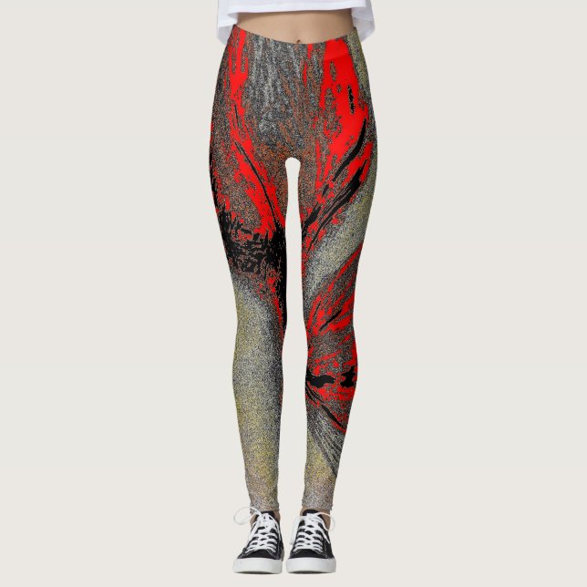 Leggings Dragon Fire – Motif Fantastique Mythique (Devant)