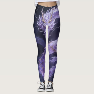 Leggings Dragon Galaxie Pourpre | Dragon Cosmique Mystique 