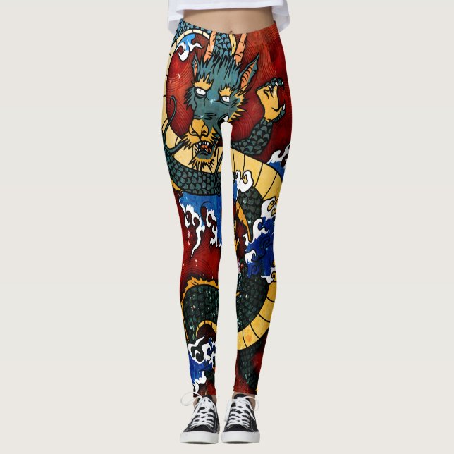 Leggings Dragon japonais (Devant)