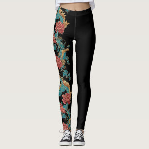 Leggings Dragon japonais style tatouage