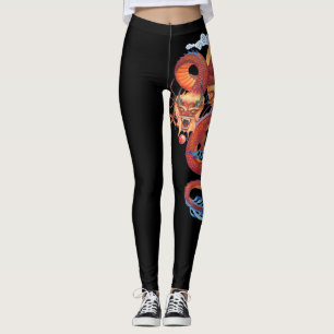 Leggings Dragon rouge de Chinois de perle