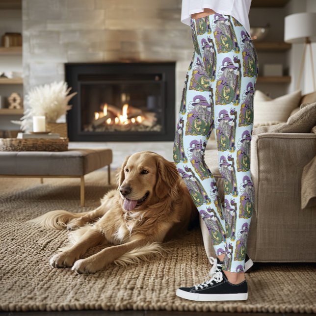 Leggings Dragon Sorcier Celtique Fantastique Violet (Créateur téléchargé)