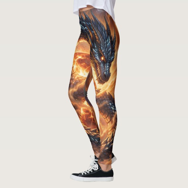 Leggings Dragon World – Le Royaume du Feu et de la Magie (Gauche)