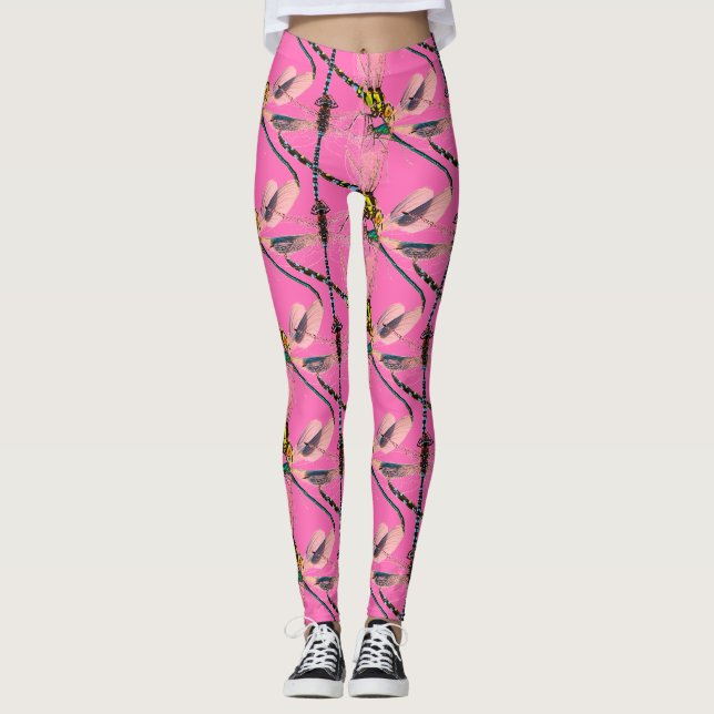 Leggings DragonFly rose (Devant)