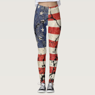Leggings Drapeau 1776 des USA, affligé