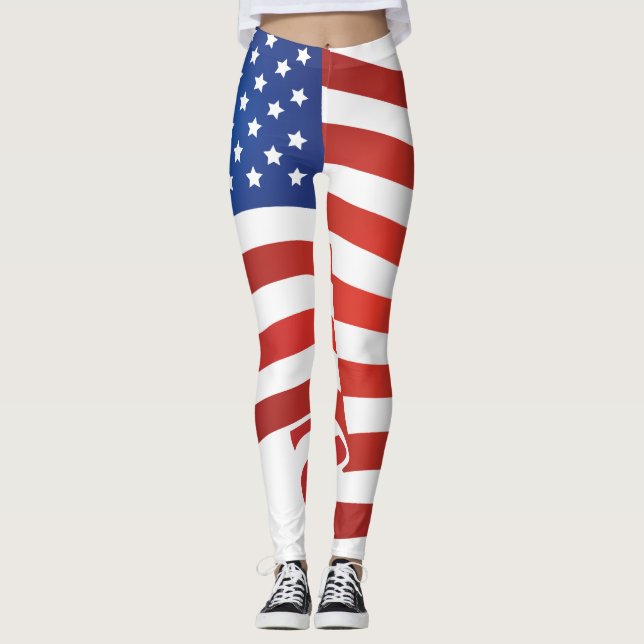 Leggings Drapeau américain (Devant)