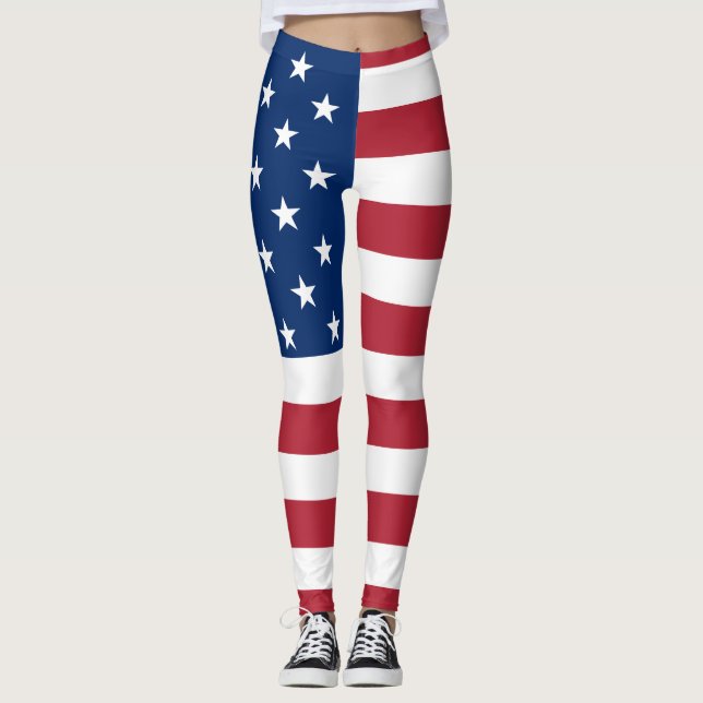 Leggings Drapeau américain (Devant)