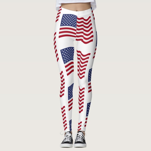 Leggings Drapeau américain (Devant)