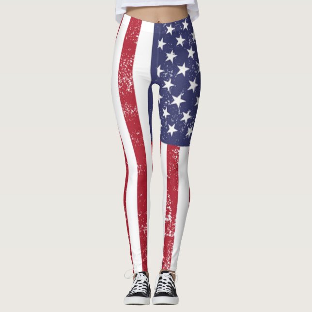 Leggings Drapeau américain (Devant)