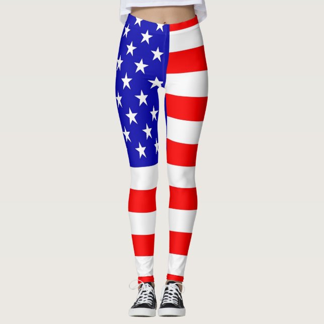 Leggings Drapeau américain (Devant)