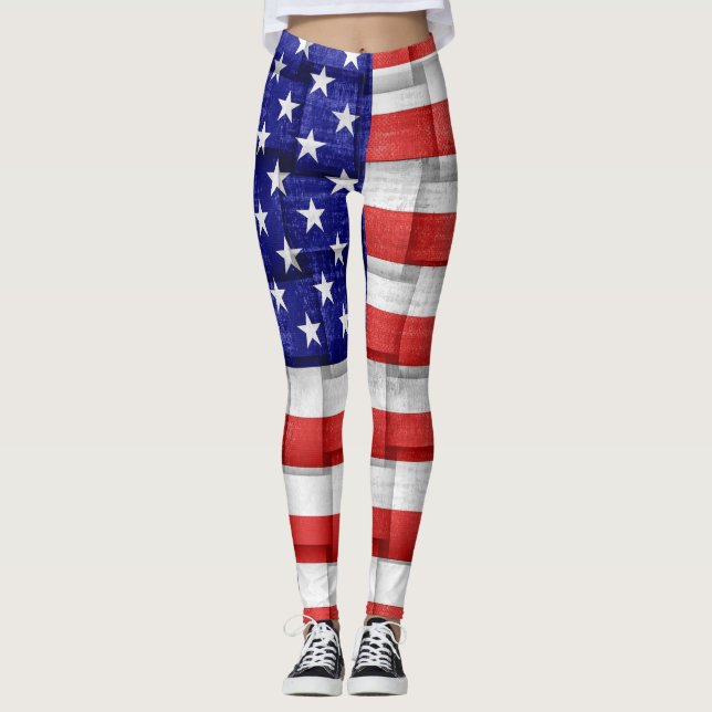 Leggings Drapeau américain #3 (Devant)