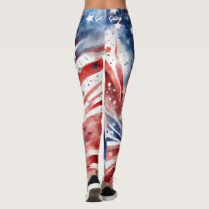 Leggings Drapeau américain 4 juillet