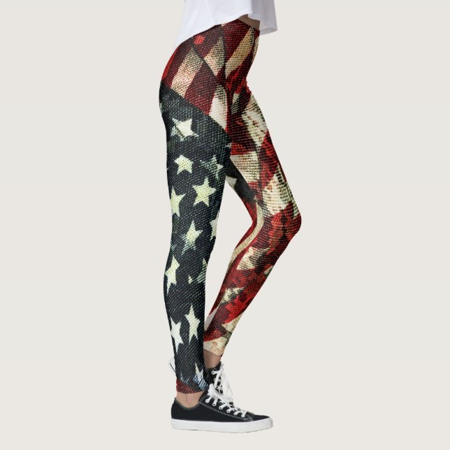 Leggings Drapeau américain-Camouflage par Shirley Taylor (Droite)