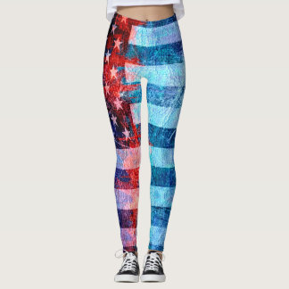 Leggings Drapeau américain couleur rétro #16