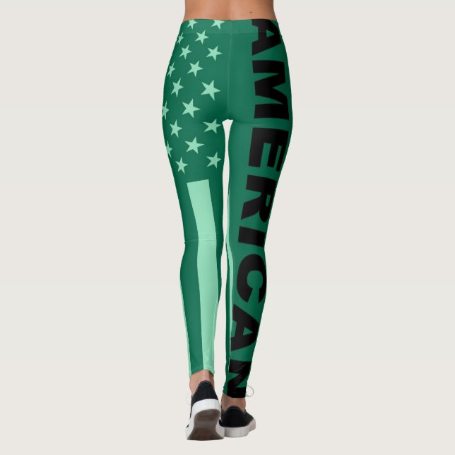 Leggings Drapeau américain couleur rétro #6 (Dos)