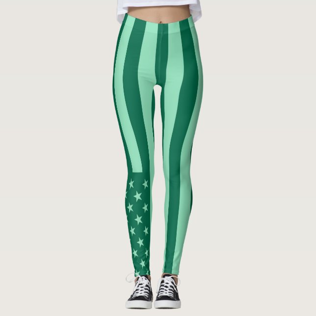Leggings Drapeau américain couleur rétro #7 (Devant)
