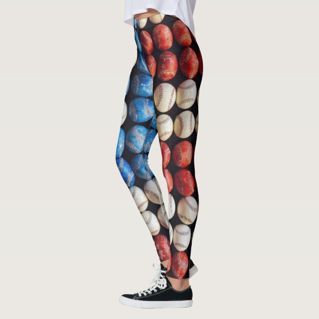 Leggings Drapeau américain de baseball (Gauche)
