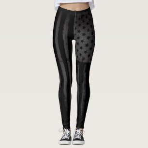 Leggings Drapeau américain noir