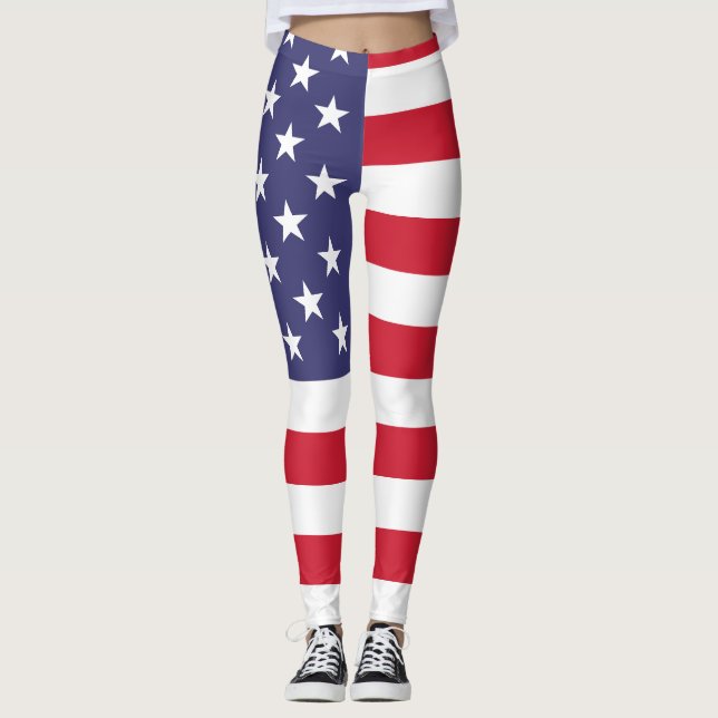 Leggings Drapeau américain patriotique (Devant)
