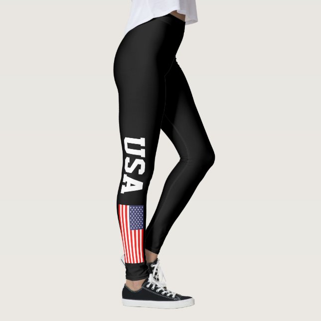 Leggings Drapeau américain patriotique légendes de couleur  (Droite)