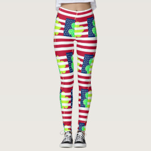 Leggings Drapeau américain St Patrick de shamrock irlandai