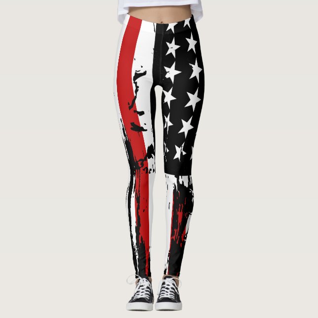 Leggings Drapeau américain vintage (Devant)
