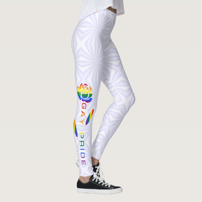 Leggings Drapeau arc-en-ciel gay pride Rose (Droite)