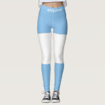 Leggings Drapeau Argentine<br><div class="desc">Ce produit est muni d'un drapeau national,  étalé à l'avant et à l'arrière,  qui se démarquerait de la foule. Les mots peuvent être changés selon vos besoins. Es-tu assez audacieux ou patriotique pour les porter ?</div>