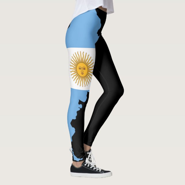 Leggings Drapeau Argentine - Cadeau Patriotique Pe (Droite)