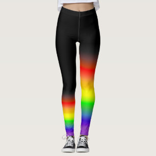 Leggings Drapeau asymétrique de gay pride de noir de brun