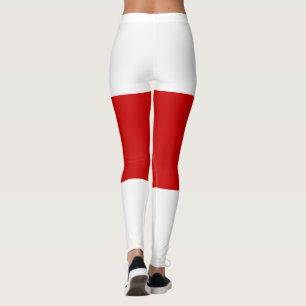 Leggings Drapeau biélorusse (rouge et blanc)