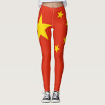 Leggings Drapeau chinois (Chine)<br><div class="desc">Ce dessin présente le drapeau national de la République populaire de Chine (RPC), qui a été adopté pour la première fois lors de la création de l'État moderne en 1949. C'est un drapeau solide avec quatre petites étoiles et une étoile plus grande dans le coin supérieur gauche. Toutes les étoiles...</div>