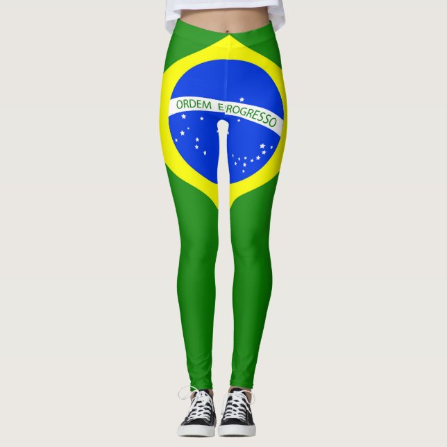 Leggings Drapeau Cool brésilien (Devant)