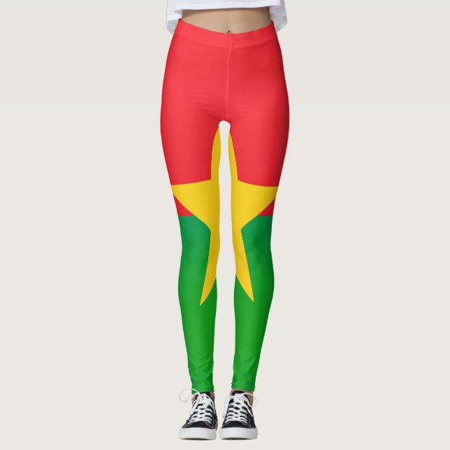 Leggings Drapeau cool Burkina Faso (Devant)