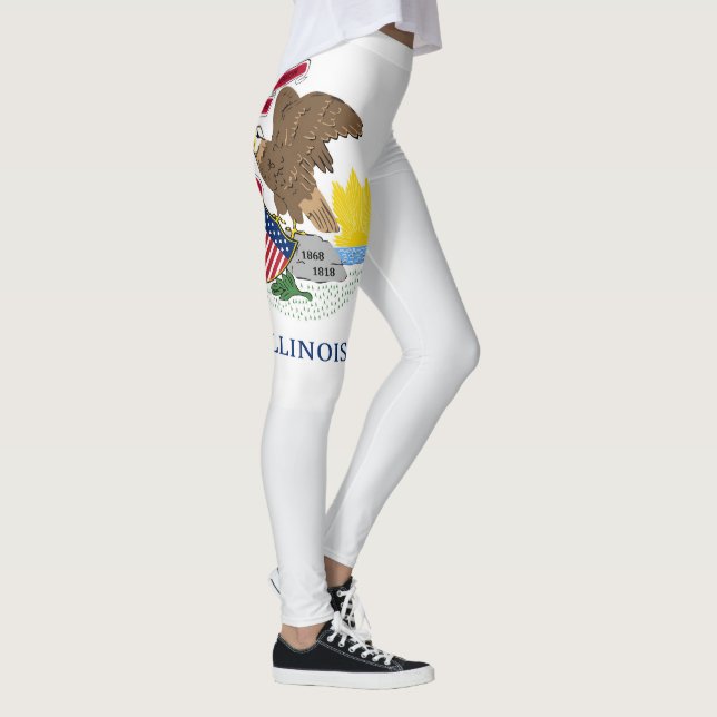 Leggings Drapeau cool De L'Illinois (Droite)