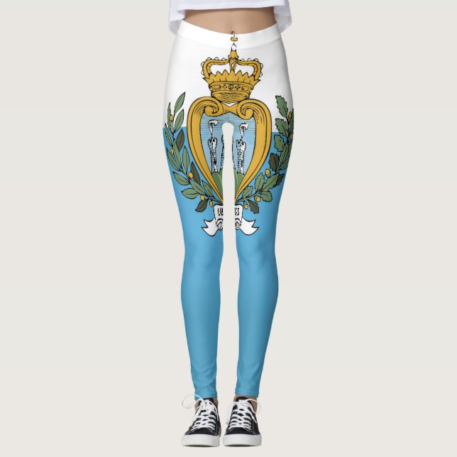 Leggings Drapeau Cool de Saint-Marin (Devant)
