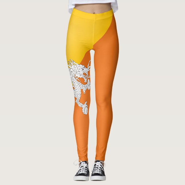 Leggings Drapeau Cool du Bhoutan (Devant)