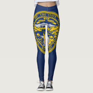 Leggings Drapeau Cool Du Nebraska