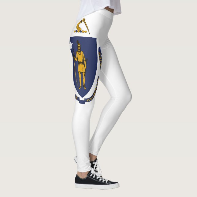 Leggings Drapeau cool Etat Du Massachusetts Mode (Droite)