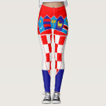 Leggings Drapeau croate<br><div class="desc">Drapeau de la Croatie,  motif patriotique</div>