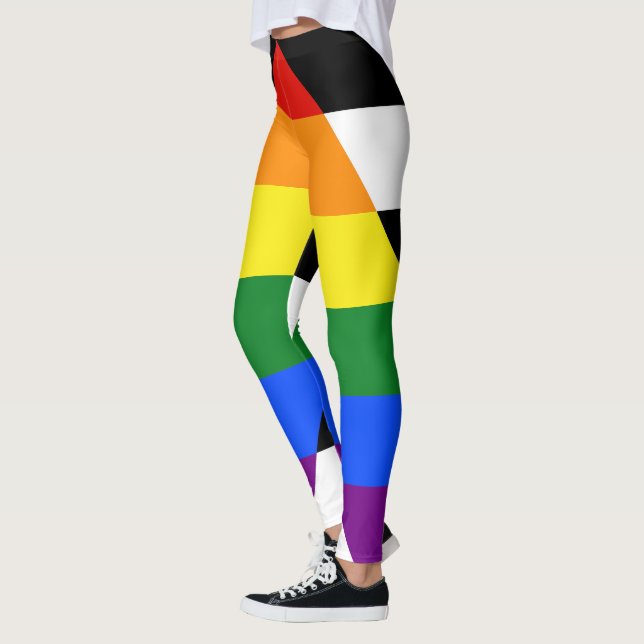 Leggings Drapeau d'allié straight de SlipperyJoe lisse arc- (Gauche)
